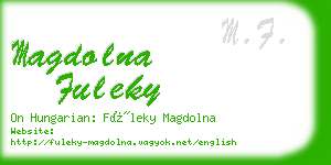 magdolna fuleky business card